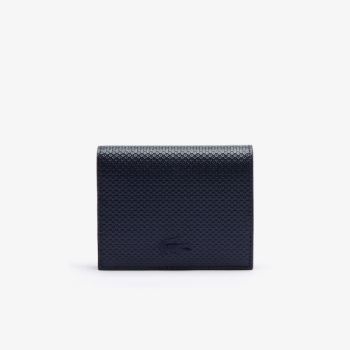 Lacoste Chantaco Small Piqué Leather Snap Wallet Dámské - Peněženka Tmavě Blankyt Blankyt | CZ-hSKe1